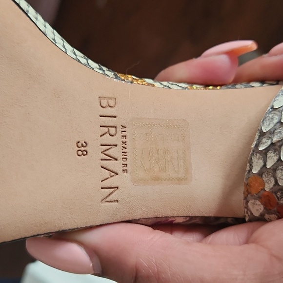 Alexandre Birman Snake Python Print Clarita Sandal Rainbow 38 - Picture 7 of 9